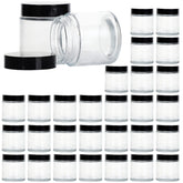 Bocal en verre 4 oz 11 Hoa Kinh avec couvercle noir, stockage sûr.