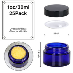 11 Hoa Kinh bocal bleu 30 ml, bouchon noir, compact et étanche pour voyage