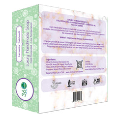 Savon 360Feel Lavande Patchouli, ingrédients nourrissants apportant hydratation en profondeur.