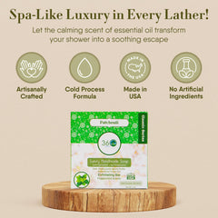 360Feel Savon Patchouli, ingrédients nourrissants pour peau douce et hydratée.