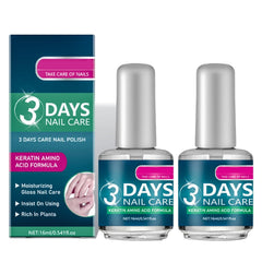 Soin des ongles 3 jours montre la bouteille d'huile hydratante pour les cuticules.
