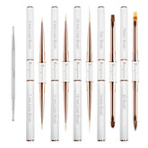 3zorqinron brosses nail art à double-face pour détails précis.