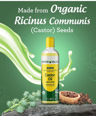 4 TOP CARE castor oil on skin for moisture and nourishment.