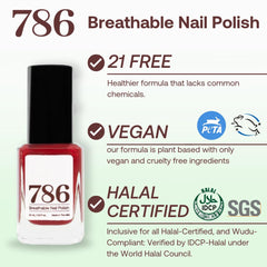 Vernis 786 sans 21 substances agressives pour plus de sécurité.