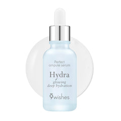 9 Wishes Hydra Ampoule II - bouteille montrant le conditionnement, hydratation durable.