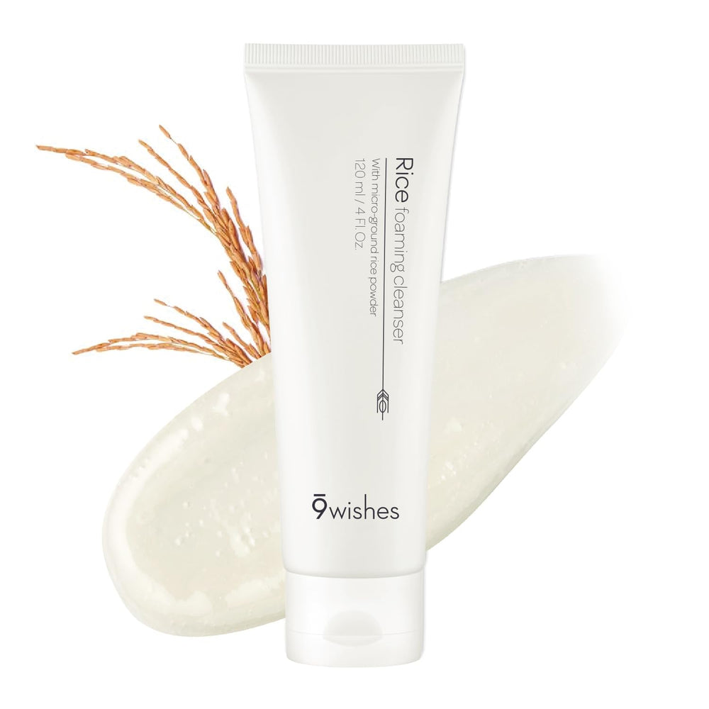 Nettoyant moussant au riz 9 Wishes – bouteille prête pour une routine douce et efficace