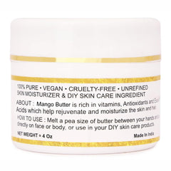 Bless International Beurre mangue bio, texture crème naturelle, application facile.
