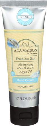 A LA MAISON crème hydratante sel de mer frais dans le pot, hydratation rapide.