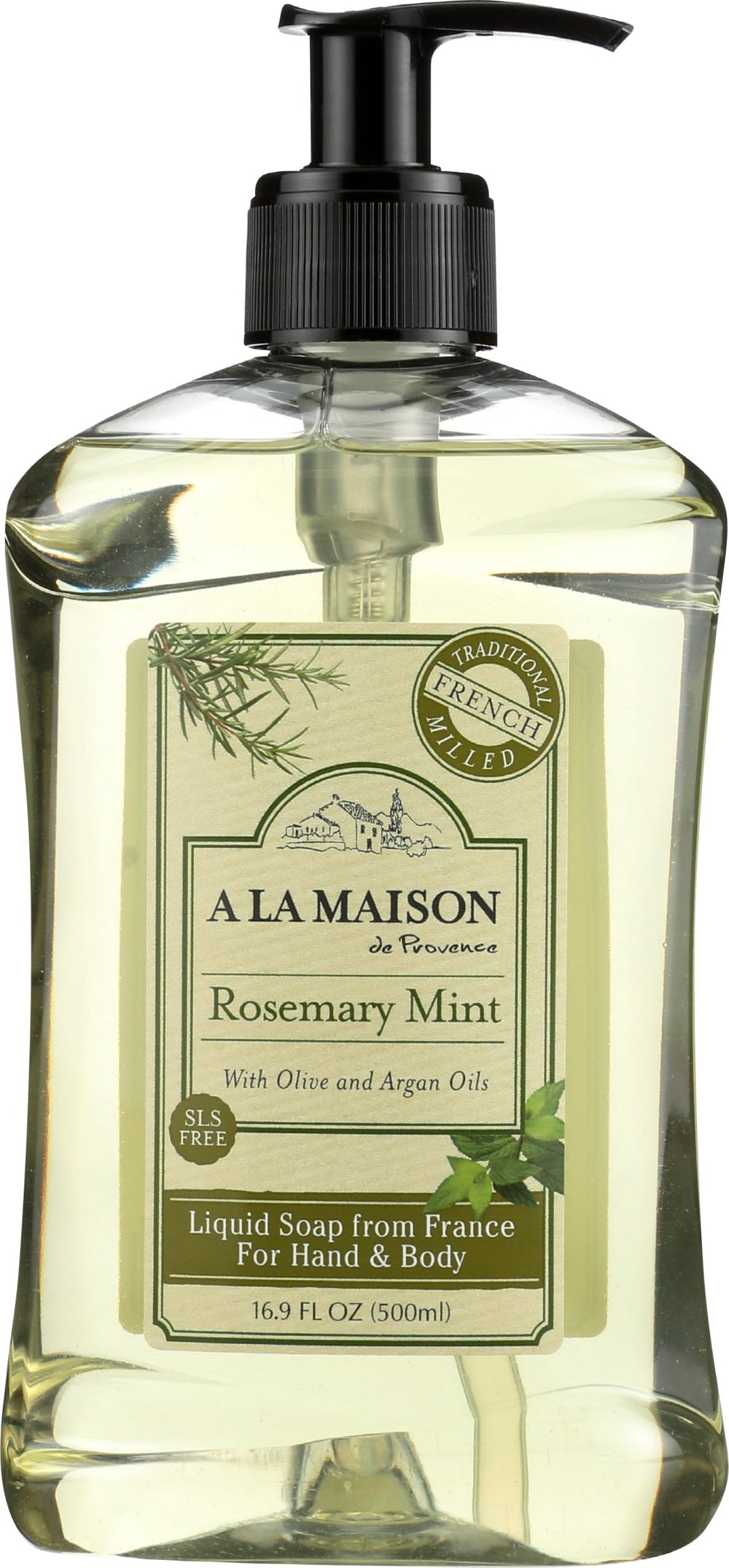 A La Maison savon liquide romarin menthe - bouteille élégante pour peau douce et fraîche.