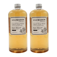 A LA MAISON Savon mains amande douce – format recharge pratique et hydratant.