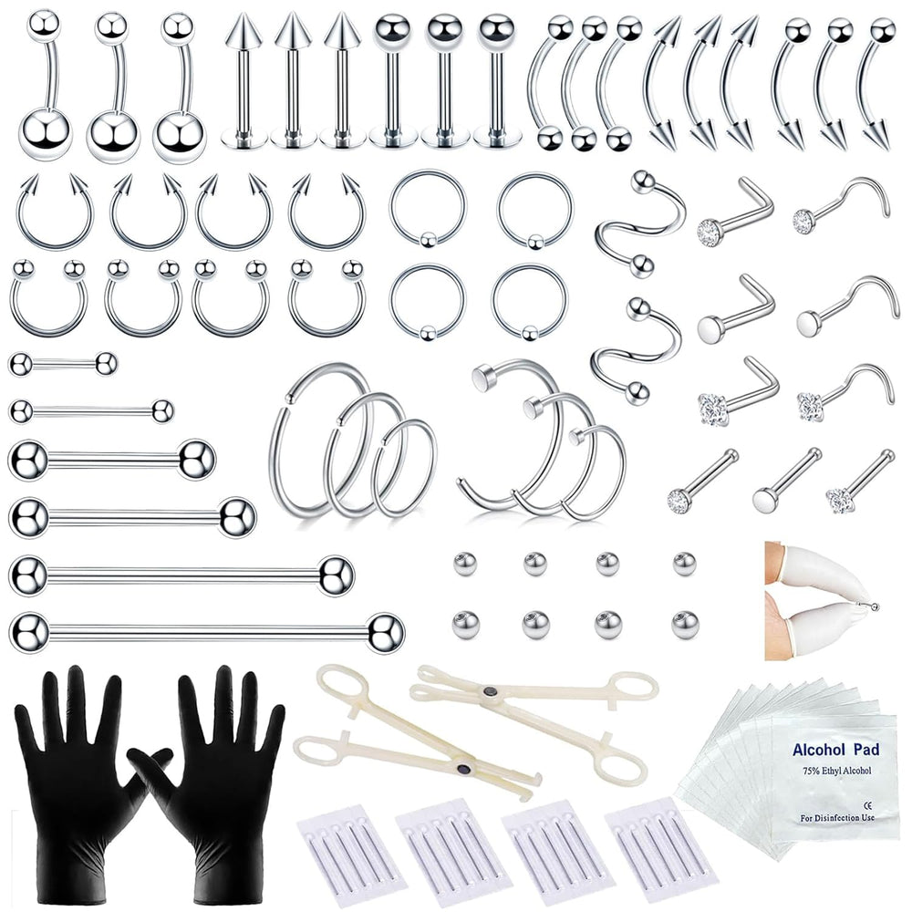 A-minusone 98 pièces kit piercing – vue d ensemble polyvalente