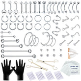 A-minusone 98 pièces kit piercing – vue d ensemble polyvalente