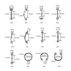A-minusone barre industrielle 16g 10mm 38mm, durable et sûr pour des looks audacieux.