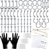 A-minusone ensemble 84 pièces pour piercings variés, prêt à tester différents styles.