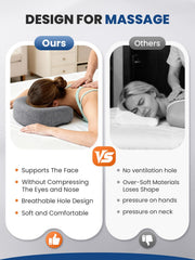Support A-Pce visage tourné vers le bas, position stable et confortable.