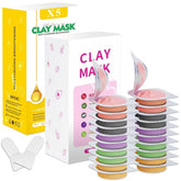 Aaenouicfs ensemble-masque-argile-poche-voyage-rose: soin pratique en voyage pour le visage.