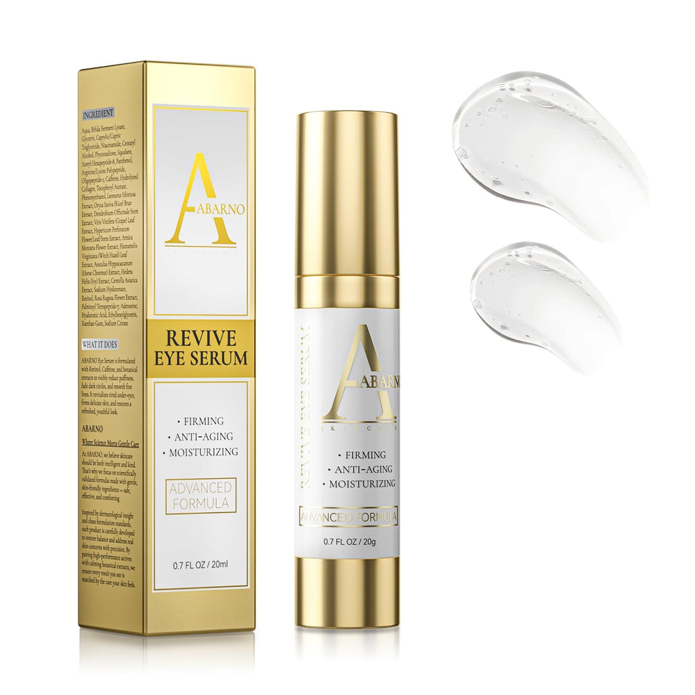 Sérum yeux Abarno en bouteille, hydratation du contour rapide
