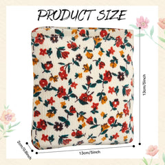 Pochette Abbylike velours côtelé avec fermeture zippee, pratique pour l'organisation lors de déplacements.