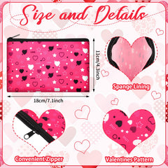 Abbylike sac Saint-Valentin thème amour, pratique pour ranger cosmétiques et petits objets.