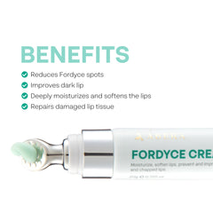 ABERA Fordyce Cream – application quotidienne sur les lèvres pour hydratation.