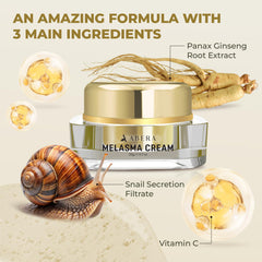 ABERA Melasma Cream — application visage pour uniformiser le teint.