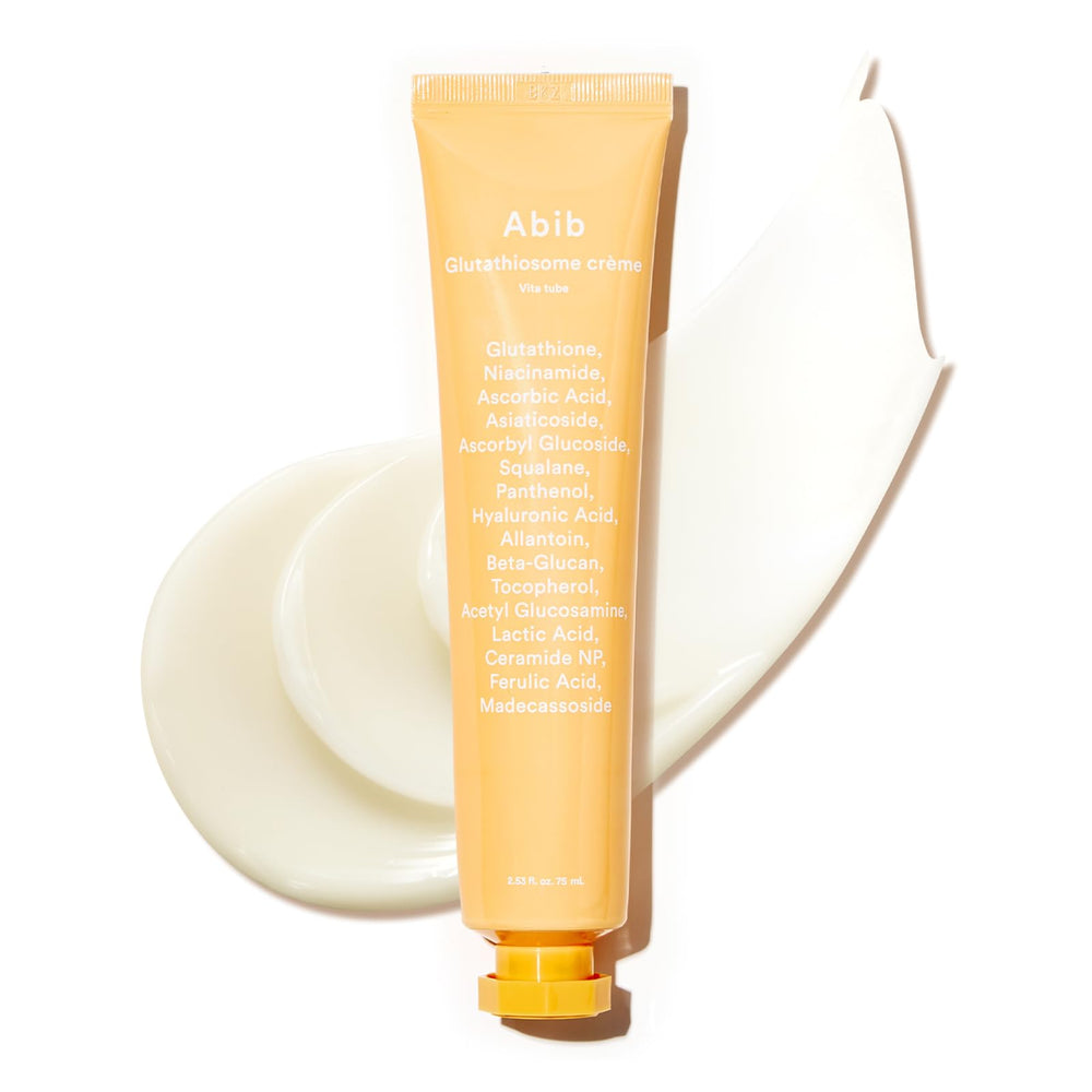 Lustre de la crème Abib Glutathiosome dans son emballage élégant.