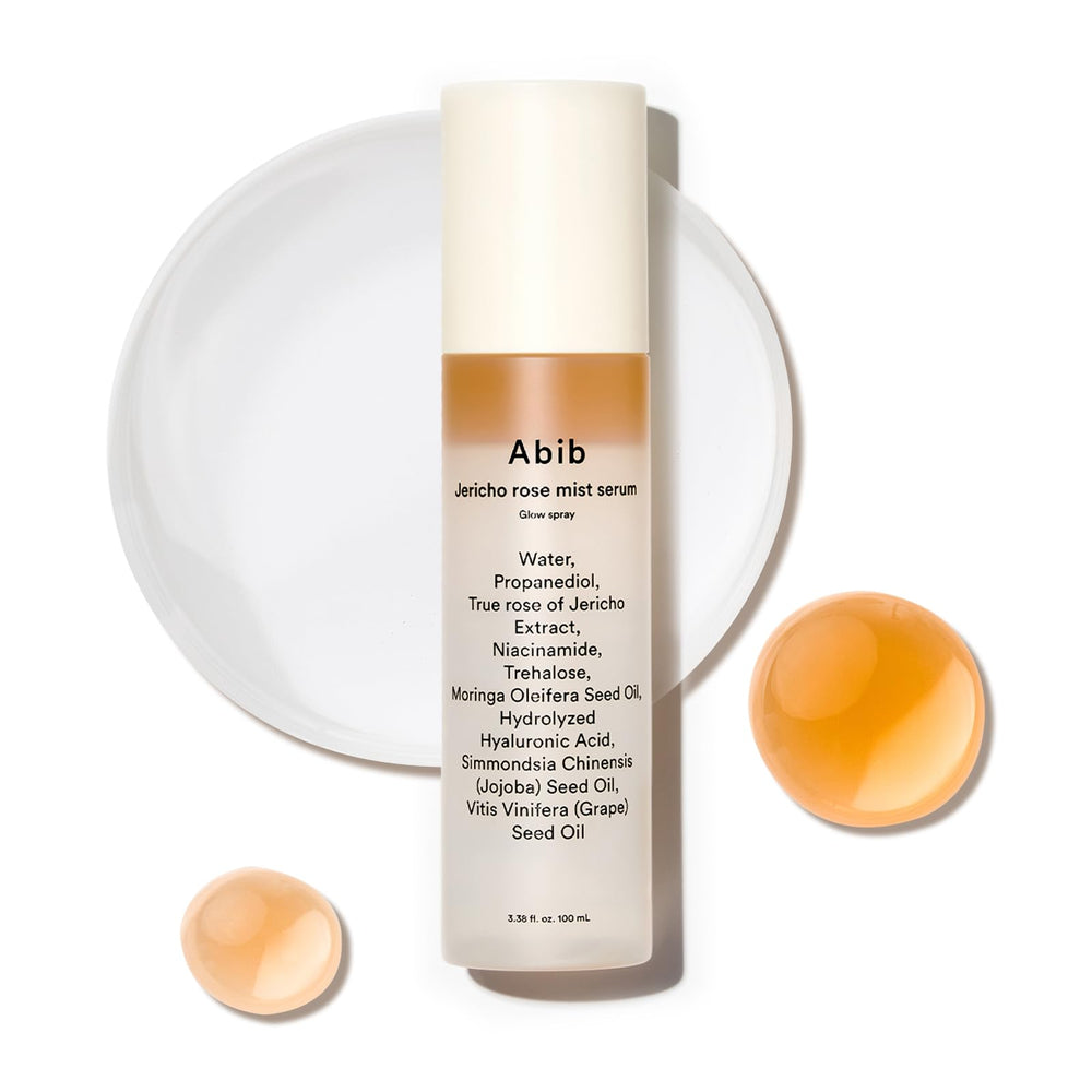 Brume Jericho Rose d'Abib pour le visage, hydratation et éclat.
