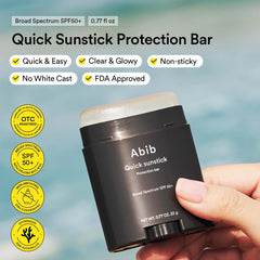 Abib Quick Sunstick Protection Bar texture transparente sans résidu visible