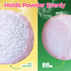 ABOLINE contenant-poudre-et-poufs : rangement pratique pour garder poudre et poufs propres.