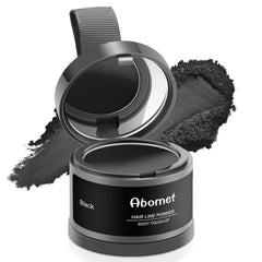 Abomet poudre-noir pour retouche-racines, couverture rapide des gris et reflets naturels.