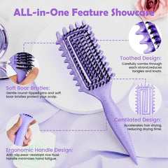 ABOYOY dents latérales boucles, précision pour définir les vagues et la texture.
