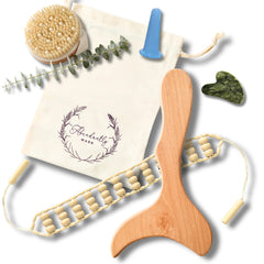 Abundantly Made Co. kit, brosse sèche; stimulation de la circulation et rituel de soin.