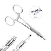 Pinces AccGin pour piercing oreille, maintien sûr lors du changement.