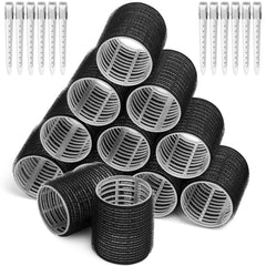 Acejoz boules auto-agrippantes pour cheveux noirs, boucles volumineuses.