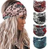 Acenail bandeau large noeud turban fleuri pour un look boho confortable