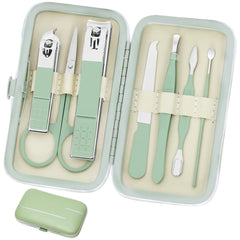 Aceoce set manucure 8-en-1 dans un coffret voyage luxueux.