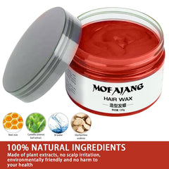 Application de la cire colorante Acomler rouge sur cheveux