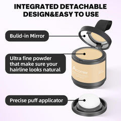 Acomler Poudre Application Rapide avec Miroir pour retouches discrètes
