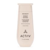 ACTIIV Remedy Shampoing — bouteille visible, cuir chevelu équilibré et cheveux frais.