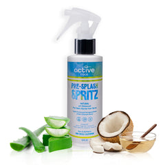 Active COCO Pré-Swim Spray — bouteille prête à l'emploi protégeant les cheveux avant la natation.