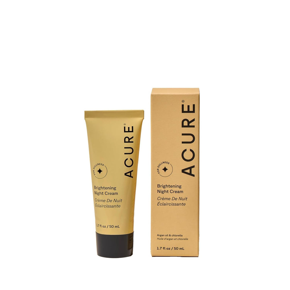 Crème Nuit Acure – brillance en bouteille pour un réveil éclatant.