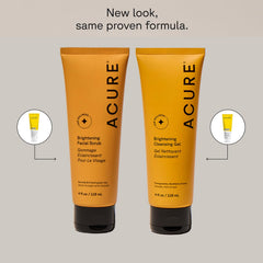 Acure gel nettoyant brillant flacon — nettoie en douceur et prépare la peau.