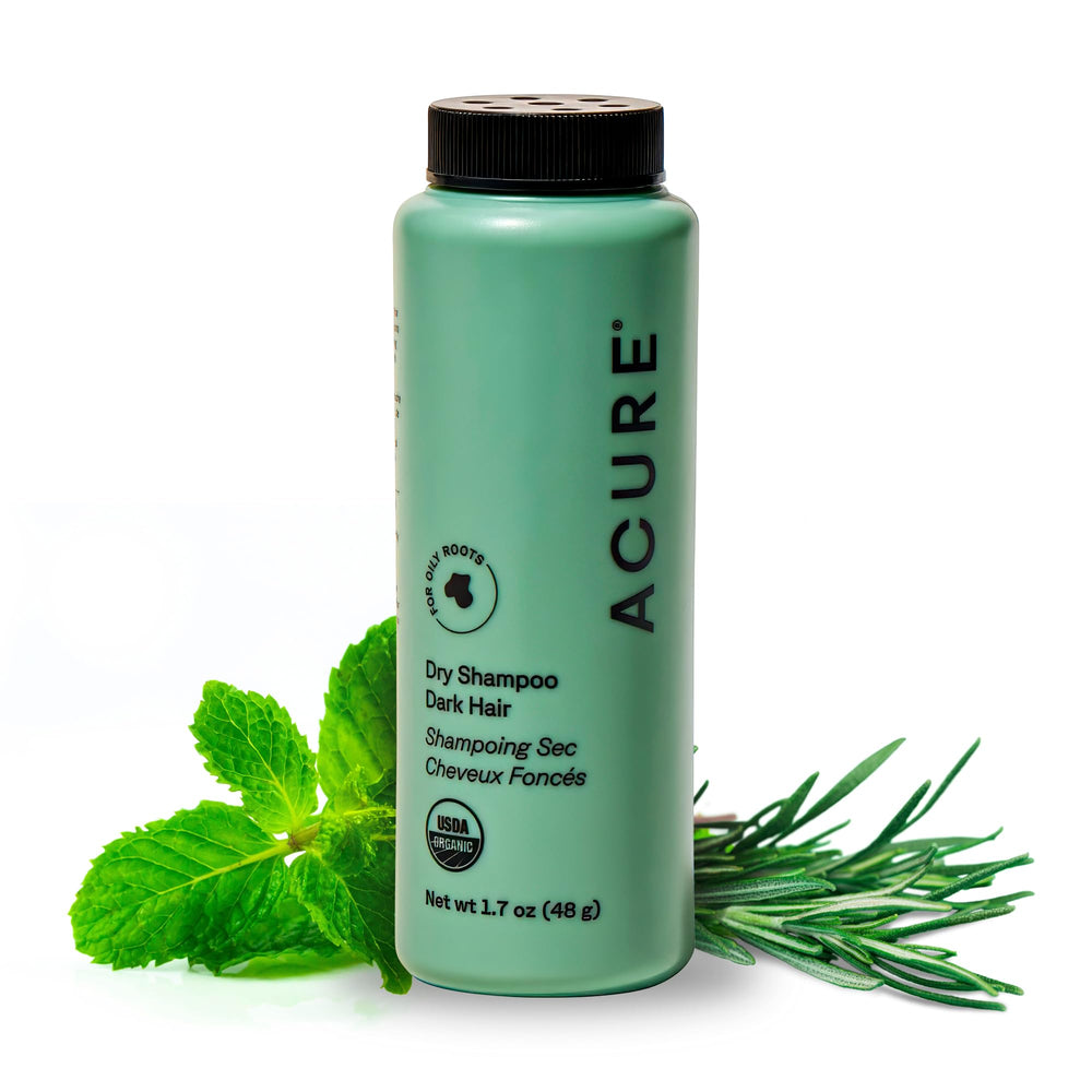 Acure Poudre Séche Cheveux Bruns – flacon poudre, revitalise les tons bruns sans eau