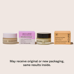 Acure Resilience Eye Balm application autour des yeux hydratant et lissant.