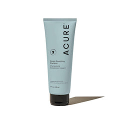Acure Simply Smoothing Shampoing bouteille: hydratation douce pour cheveux secs.