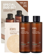 ACWELL tonique réglisse – bouteille élégante pour équilibrer le pH et hydrater légèrement.