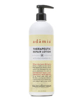 Adamia Lotion Réparation thérapeutique, bouteille 16 oz, hydratation profonde et réparation cutanée.