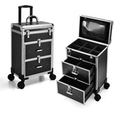 Adazzo coffret maquillage train roulant noir mat, rangement pratique