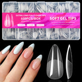 AddFavor ensemble 600 extensions ongles amandes moyen – couverture complète facile à poser.