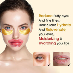 Coffret Adofect masques yeux et lèvres, 40 pièces pour routine complète.